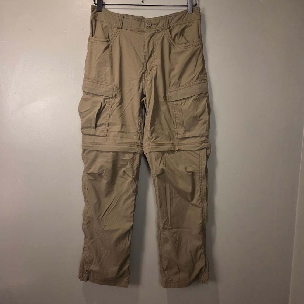 Rei Co-Op Men's Sahara Convertible Zip Off Cargo Pants Size 32x32 Khaki Green